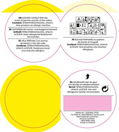 bougie parfum&eacute;e dans un pot en verre &Oslash;10x14 dawn - 13502487 - HEMA