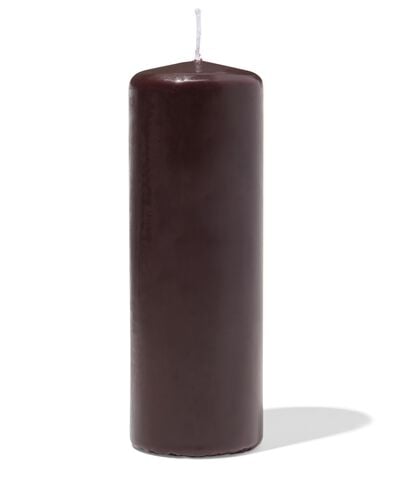 Stumpenkerze &Oslash; 7 &times; 20 cm, dunkelbraun dunkelbraun 7 x 20 - 13509053 - HEMA
