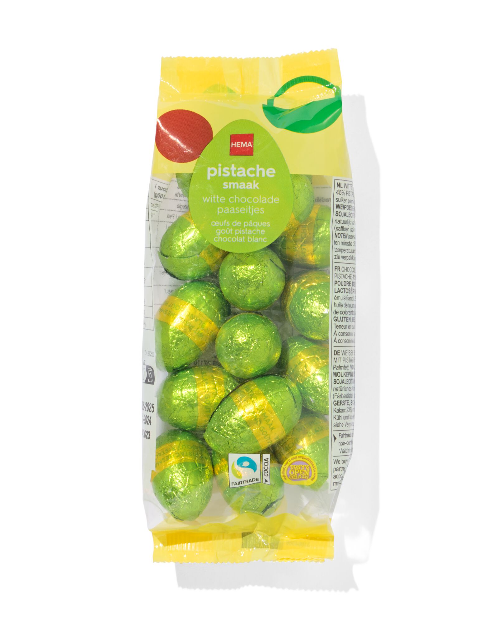 &oelig;ufs en chocolat blanc pistache  - 24202500 - HEMA