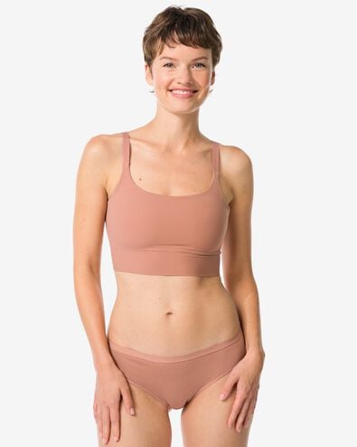 slip femme confort parfait coton marron clair - 19611424LIGHTBROWN - HEMA