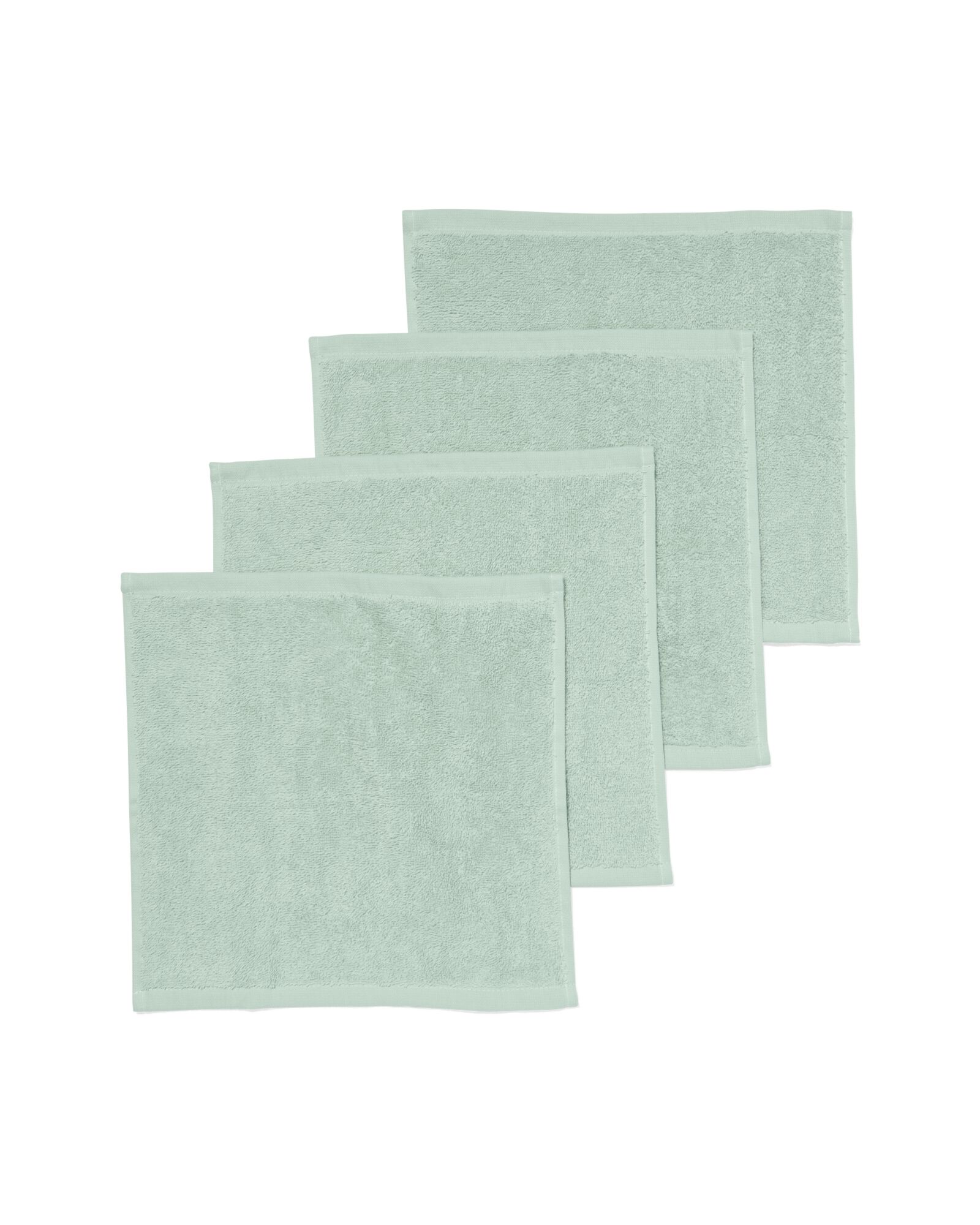serviettes de bain - qualit&eacute; &eacute;paisse vert clair d&eacute;barbouillettes 30 x 30 - 5245409 - HEMA