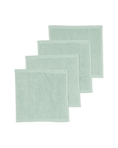 serviettes de bain - qualit&eacute; &eacute;paisse vert clair d&eacute;barbouillettes 30 x 30 - 5245409 - HEMA