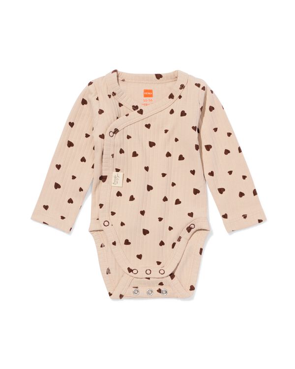 body &eacute;volutif &agrave; rabat nouveau-n&eacute; ENZING&trade; ECOVERO&trade; c&ocirc;tel&eacute; c&oelig;urs marron clair marron clair - 33430120LIGHTBROWN - HEMA