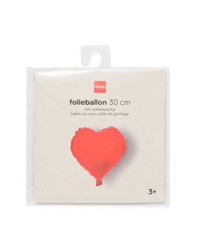 folieballon hart ⌀30cm - 14260004 - HEMA