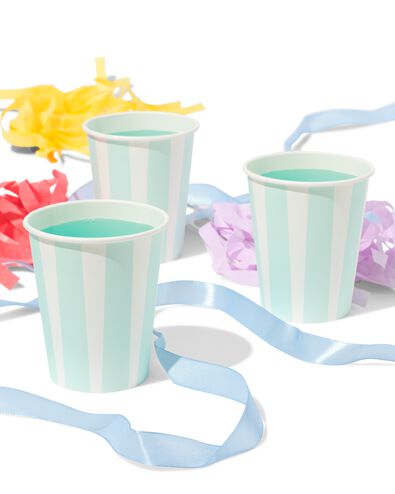 Becher, 250 ml, Pappe, gestreift &ndash; 8 St&uuml;ck - 14250443 - HEMA