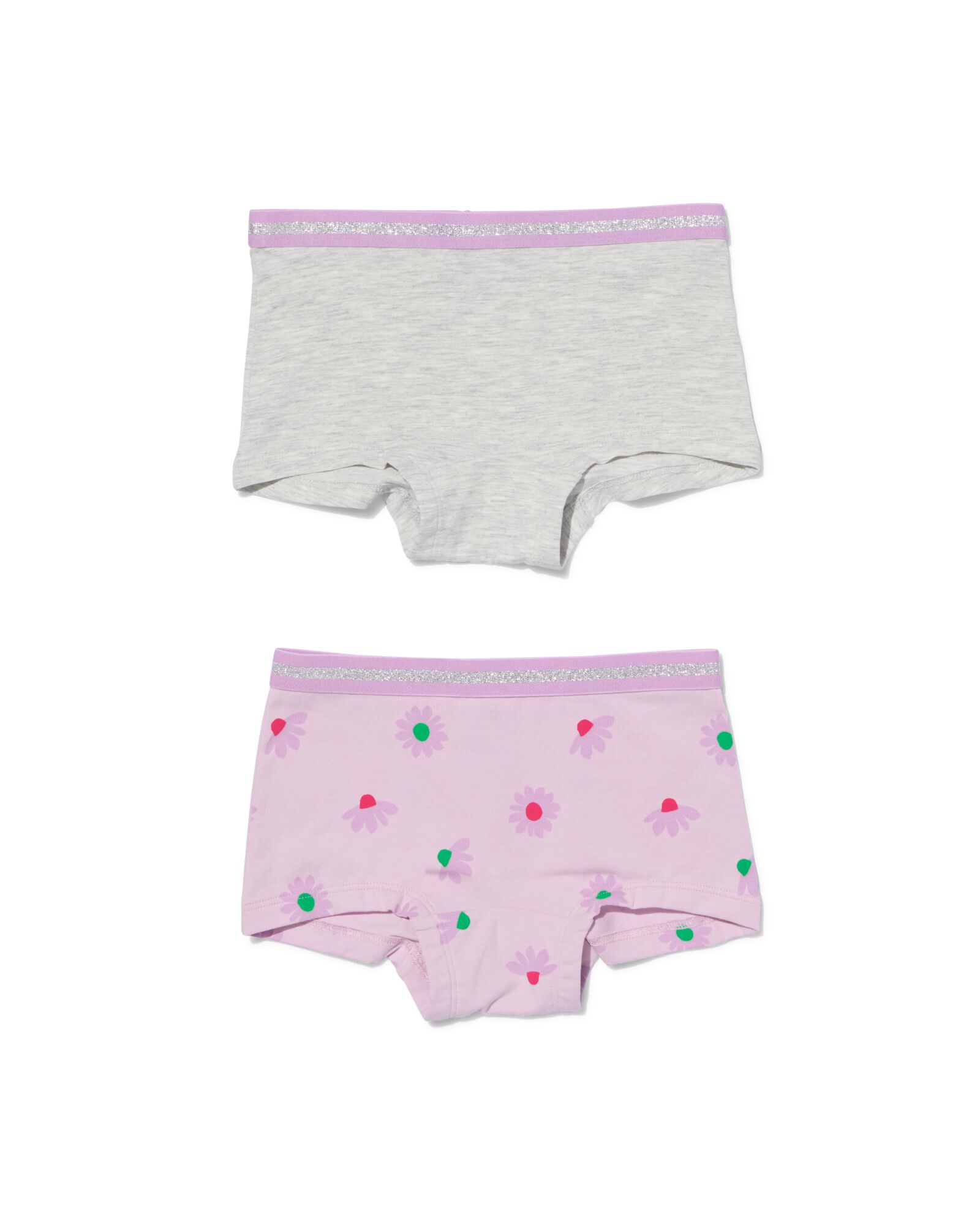 2 boxers enfant en coton/stretch lilas - 19341430LILAC - HEMA