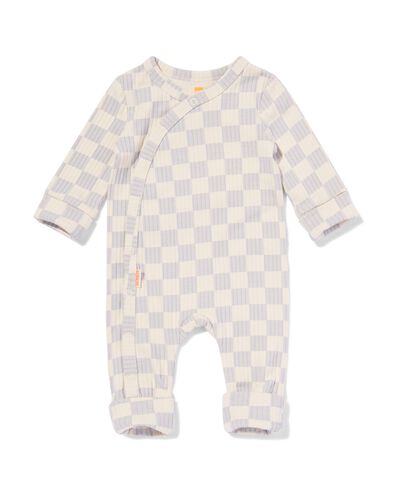 Gerippter mitwachsender Newborn-Strampler aus Bambus mit Stretchanteil hellgrau - 33413220LIGHTGREY - HEMA
