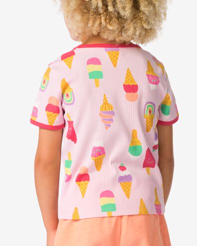 Kinder-T-Shirt, gerippt, Eist&uuml;ten rosa - 30816500PINK - HEMA
