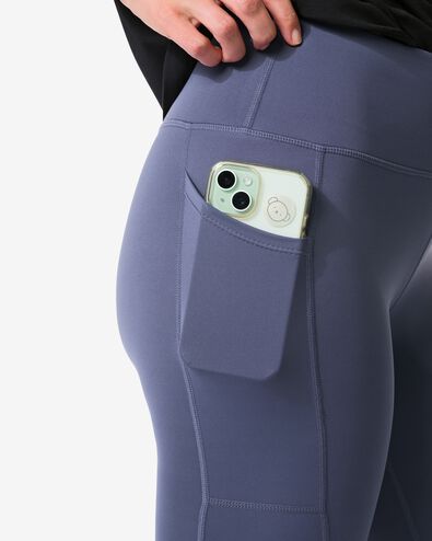 damessportlegging donkerblauw donkerblauw - 36010395DARKBLUE - HEMA