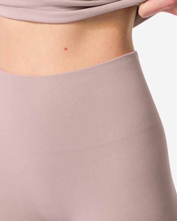 short cycliste correction l&eacute;g&egrave;re taille haute coton beige beige - 21540204BEIGE - HEMA