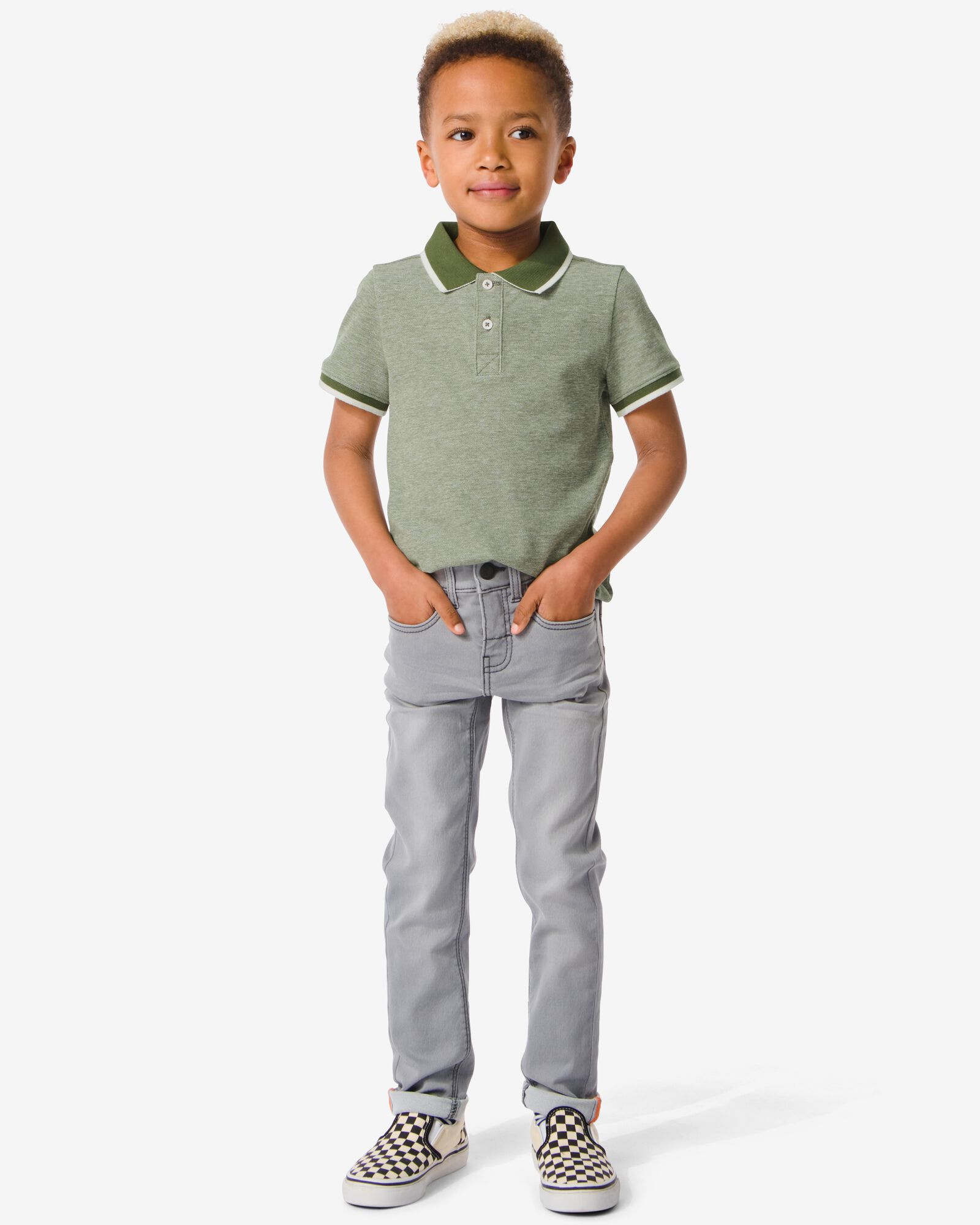kinder broek jogdenim skinny fit grijs (grijs)
