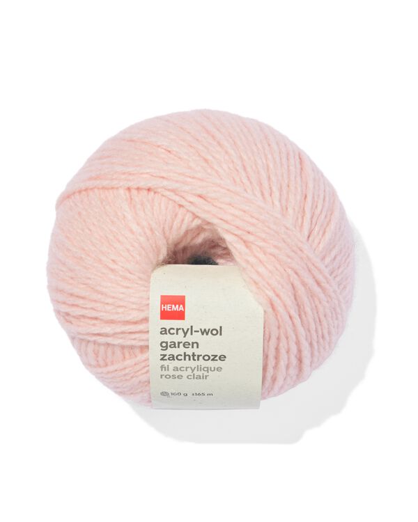 fil de laine acrylique rose pâle 100g 165m - 60760047 - HEMA