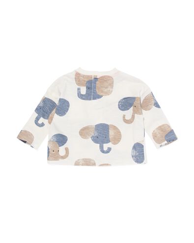 baby shirt olifanten ecru ecru - 33196940ECRU - HEMA