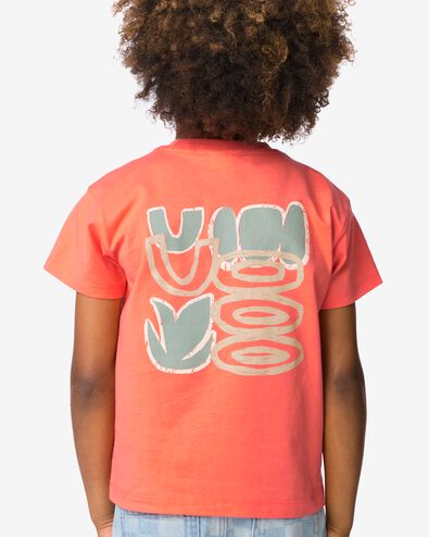 Kinder-T-Shirt mit Aufdruck &ndash; 2 St&uuml;ck korallfarben korallfarben - 30717005CORAL - HEMA