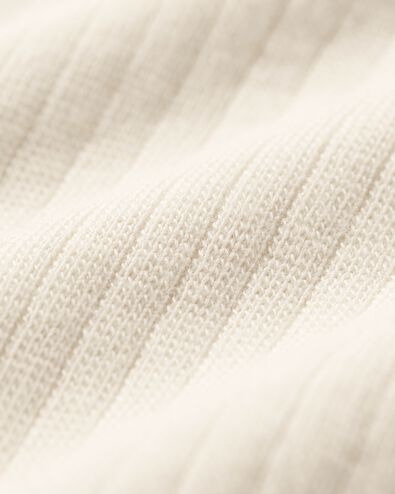 newborn t-shirt rib ecru - 33404420ECRU - HEMA