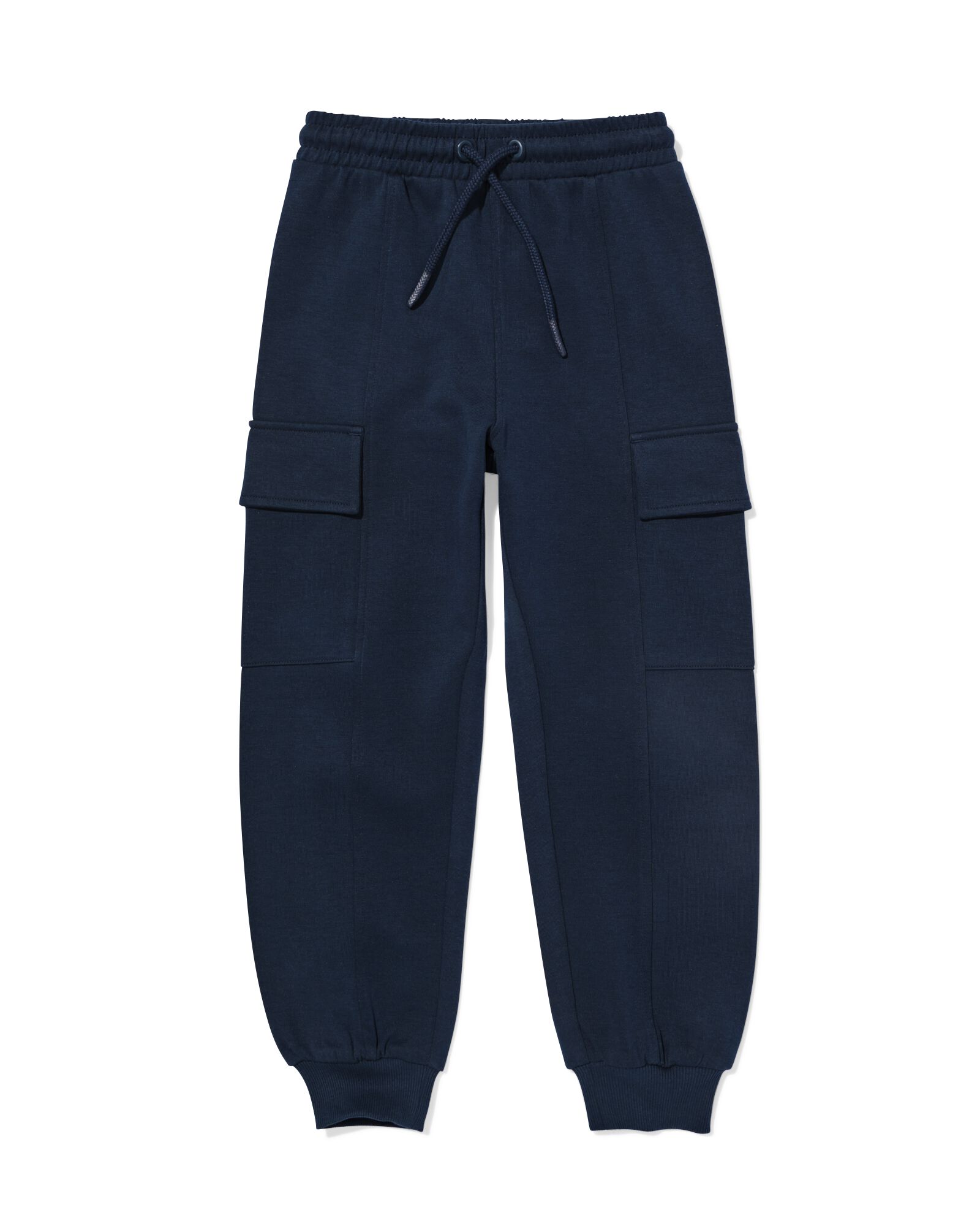 kinderbroek cargo regular fit donkerblauw donkerblauw - 30711808DARKBLUE - HEMA