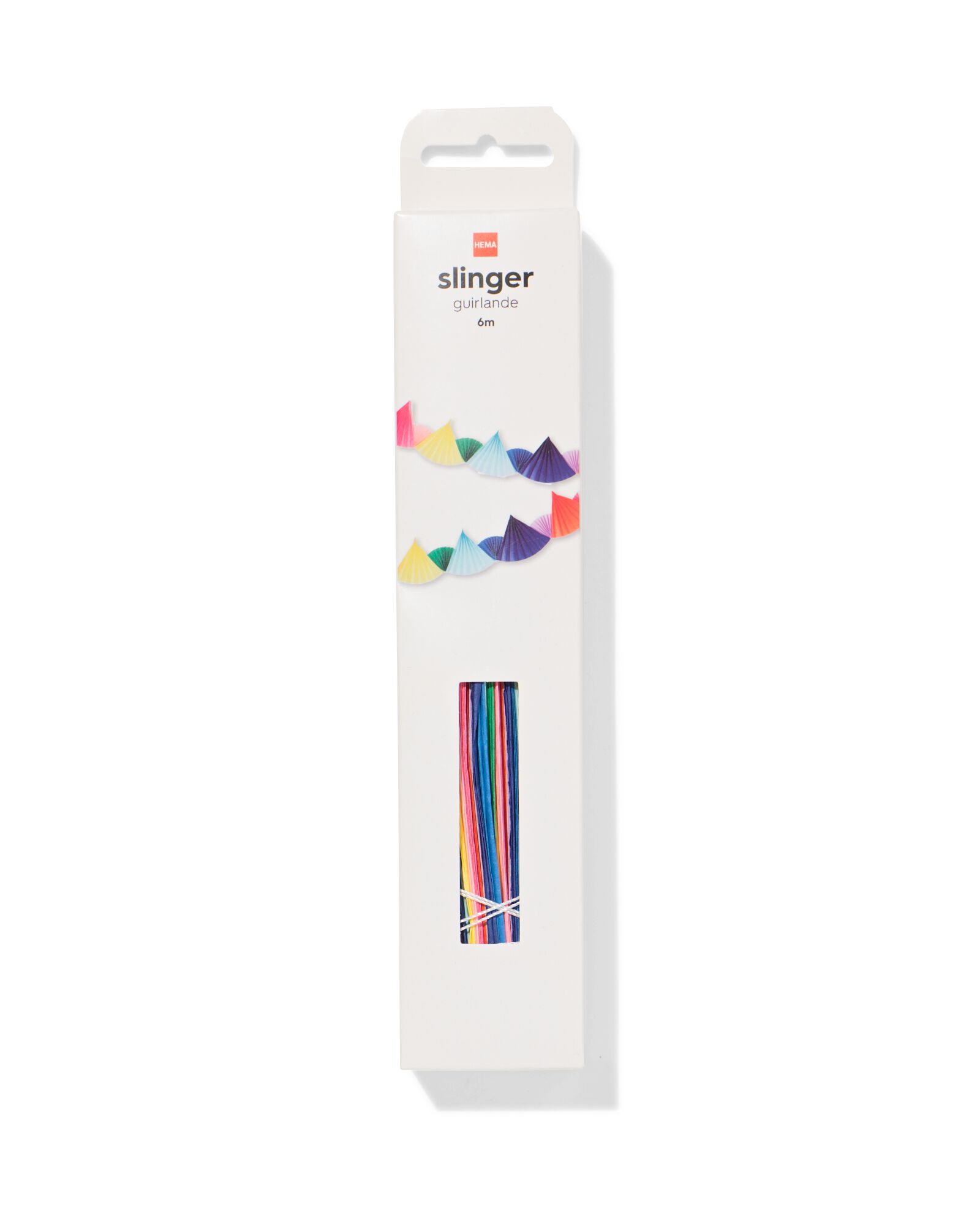 guirlande papier &eacute;ventails multicolore 6 m - 14250144 - HEMA