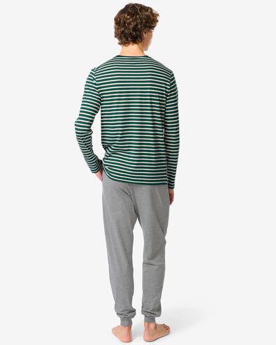 pyjama ray&eacute; homme vert fonc&eacute; - 23600040DARKGREEN - HEMA