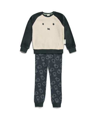 nijntje kinder pyjama fleece/katoen gebroken wit 122/128 - 23090484 - HEMA