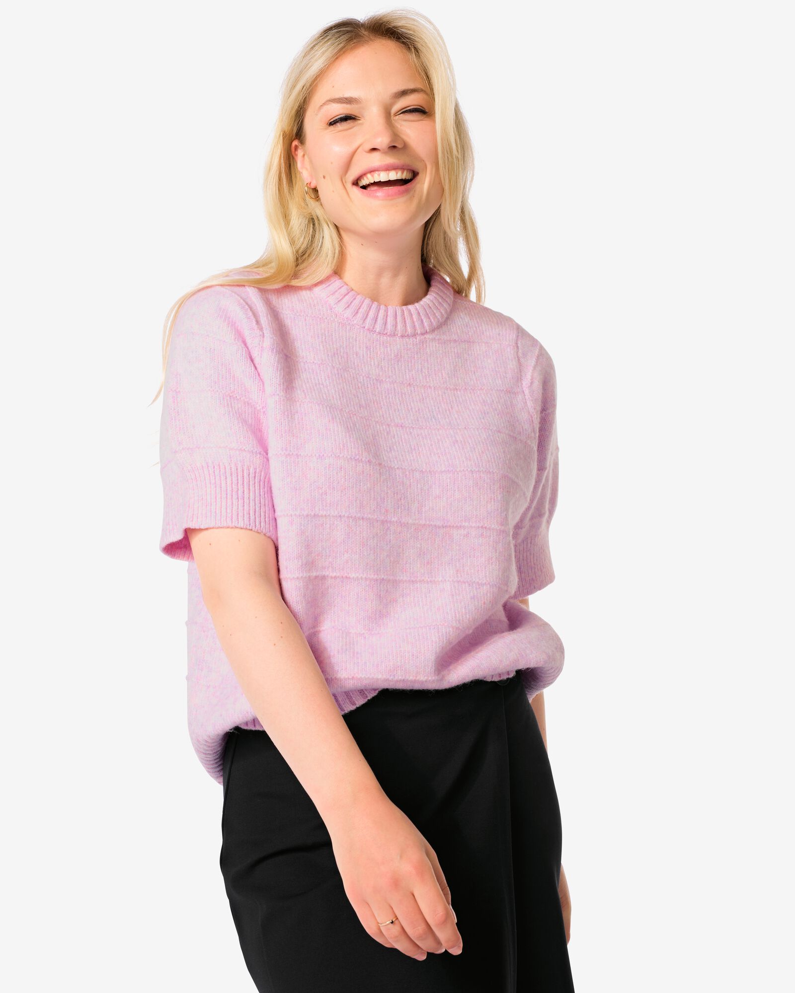 haut en tricot femme rose - 36275960PINK - HEMA