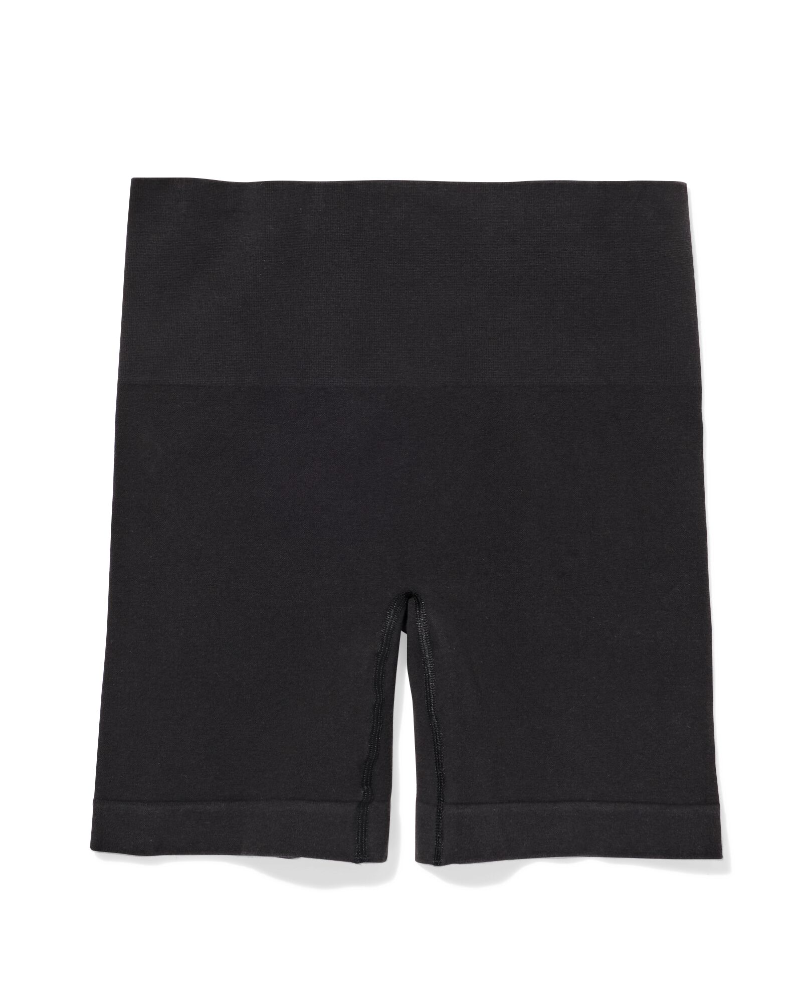 licht corrigerende biker hoge taille naadloos katoen zwart zwart - 21550200BLACK - HEMA