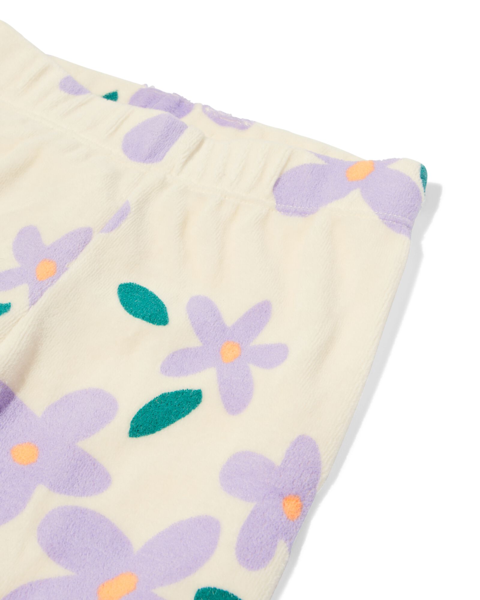 pyjama b&eacute;b&eacute; velours fleurs blanc cass&eacute; blanc cass&eacute; - 33309550OFFWHITE - HEMA