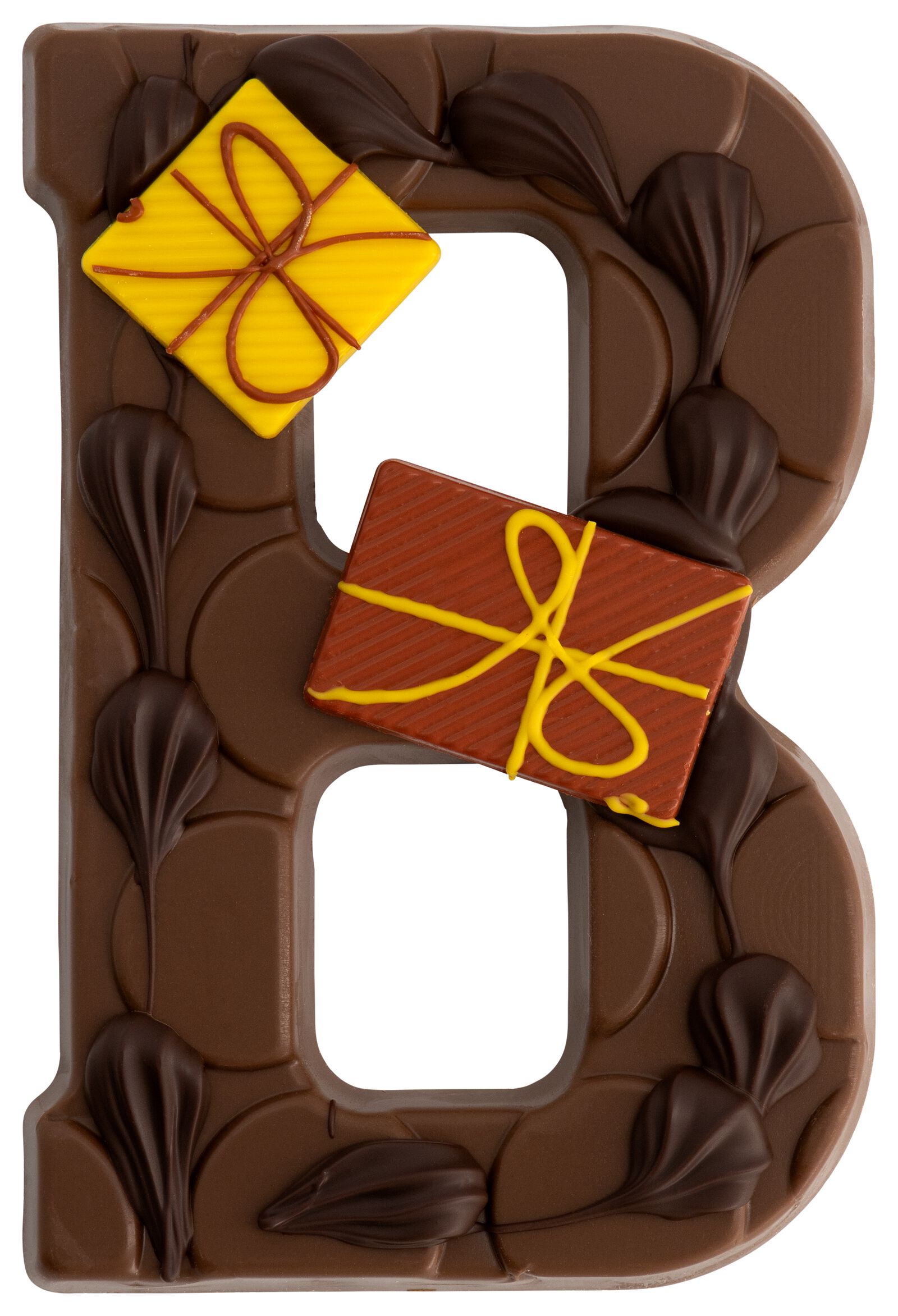 lettre en chocolat au lait d&eacute;cor&eacute;e &agrave; la main 200 g - 1000017008 - HEMA