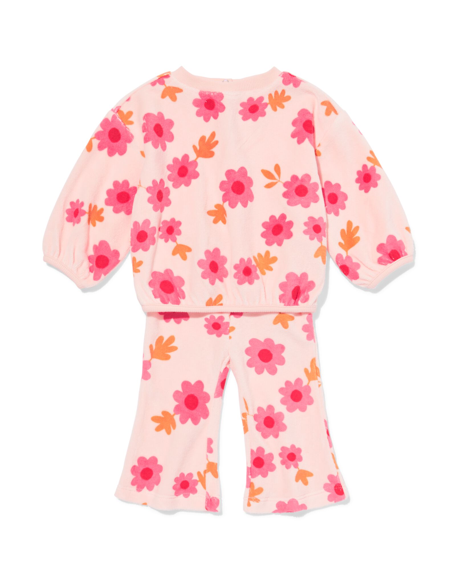 ensemble de v&ecirc;tements pour b&eacute;b&eacute; en velours &agrave; fleurs rose rose - 33048170PINK - HEMA