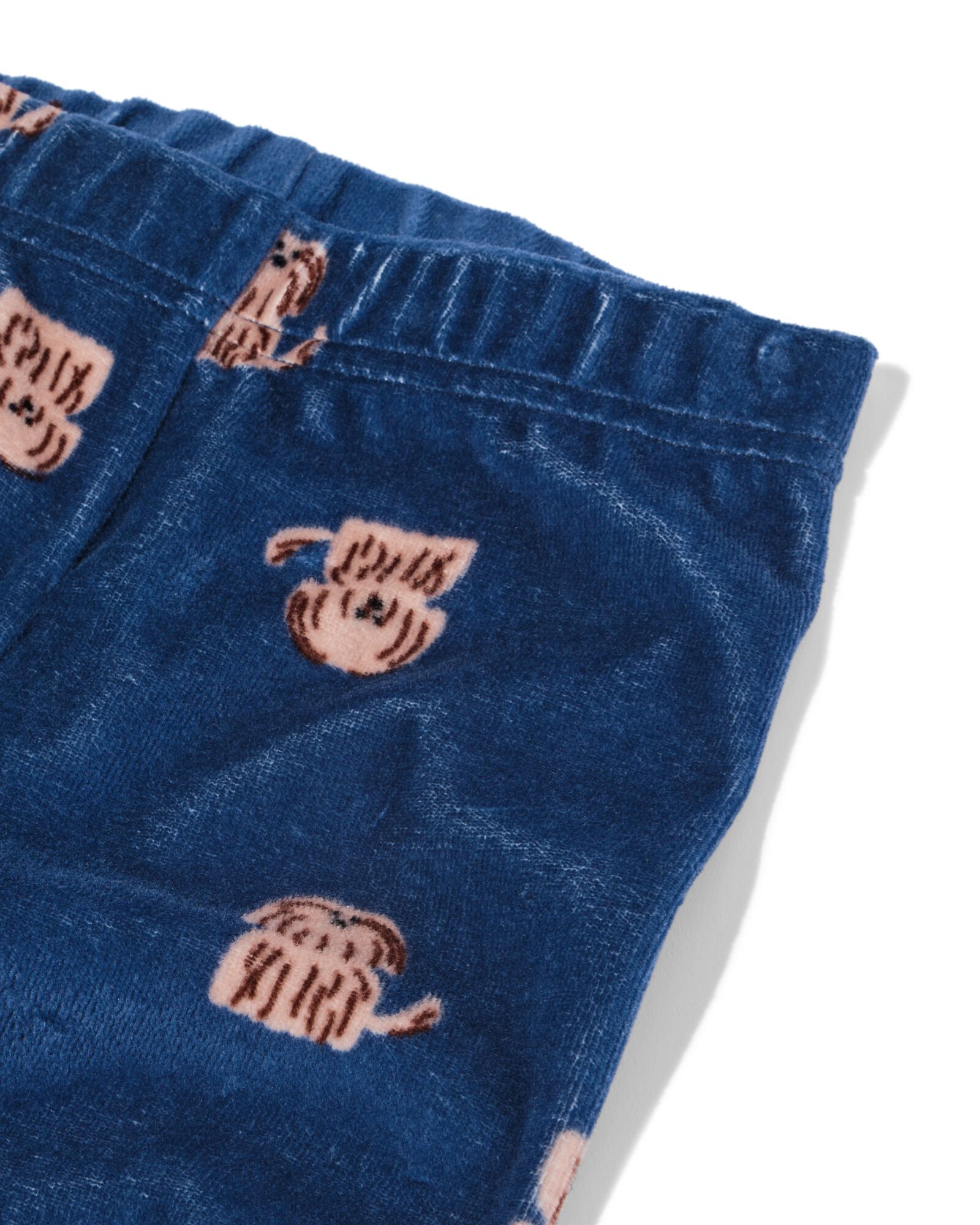 babypyjama velvet hond blauw - 33309950BLUE - HEMA