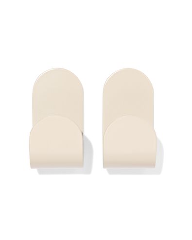 crochets autocollants sable - lot de 2 - 80330066 - HEMA