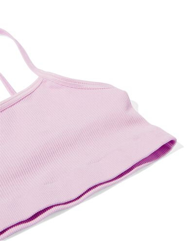 kindertops naadloos rib - 2 stuks lichtpaars - 19391130LIGHTPURPLE - HEMA