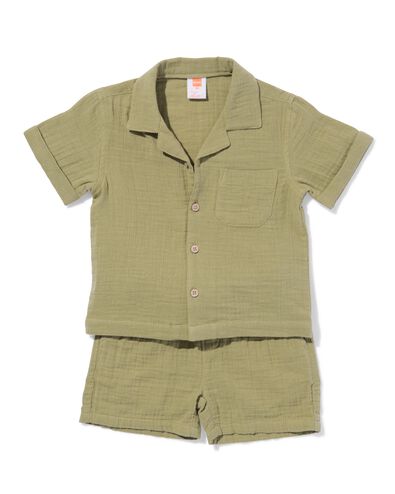 ensemble de v&ecirc;tements b&eacute;b&eacute; coupe confortable mousseline vert vert - 33186570GREEN - HEMA