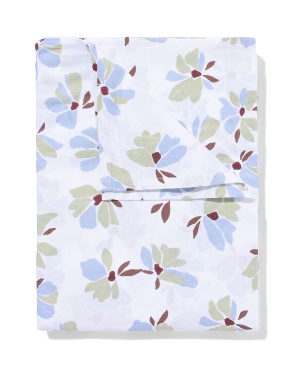 tafelkleed XL 320x145cm katoen bloemen groen-blauw - 5300084 - HEMA