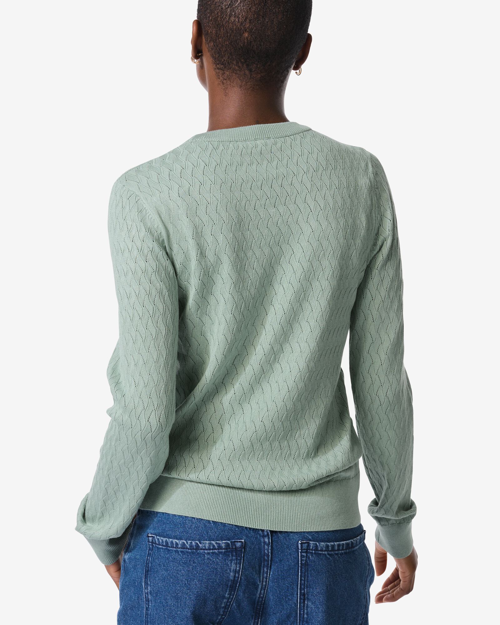 pull femme structur&eacute; Louisa vert clair - 36202930LIGHTGREEN - HEMA