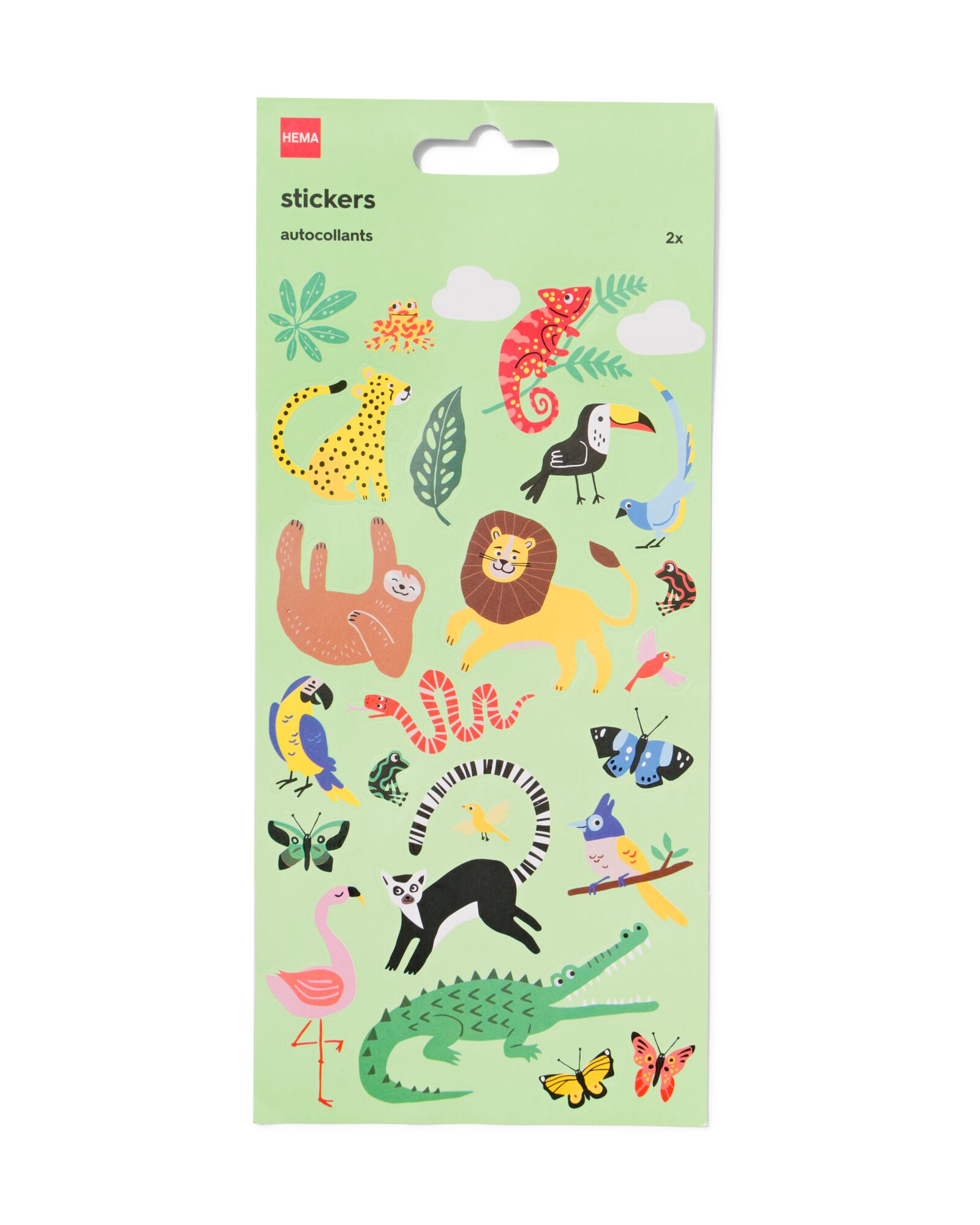 Sticker Mural Personalisé Animaux sauvages et feuilles - TenStickers