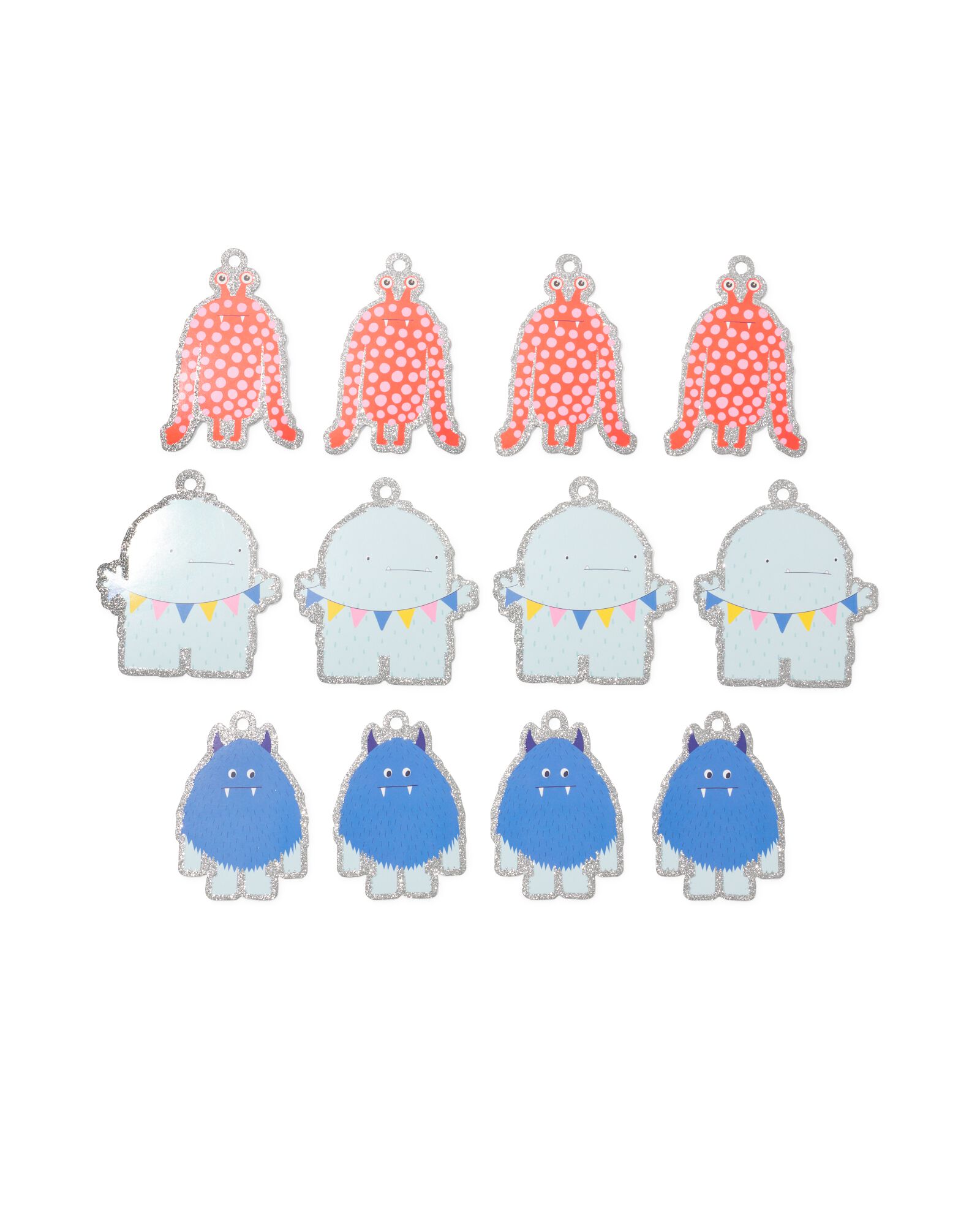 Etiketten 14 &times; 9,5 cm, Monster &ndash; 12 St&uuml;ck - 14700669 - HEMA