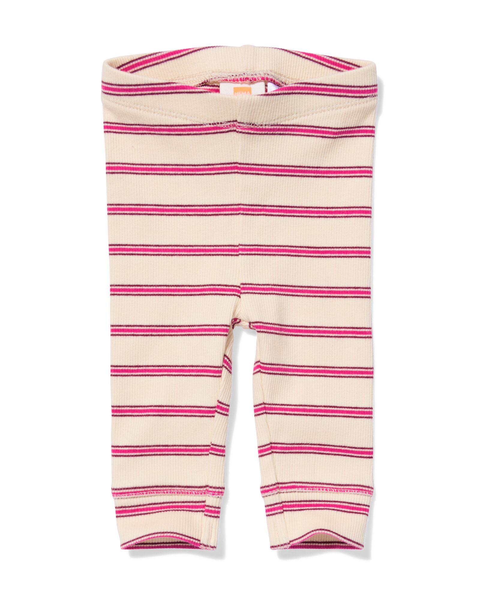 Baby-Leggings zum Mitwachsen, gerippt und gestreift ecru ecru - 33453820ECRU - HEMA