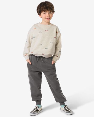 kinderbroek sweatstof donkergrijs donkergrijs - 30710408DARKGREY - HEMA