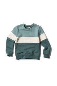 Kinder-Sweatshirt, Colorblocking grün grün - 1000029031 - HEMA