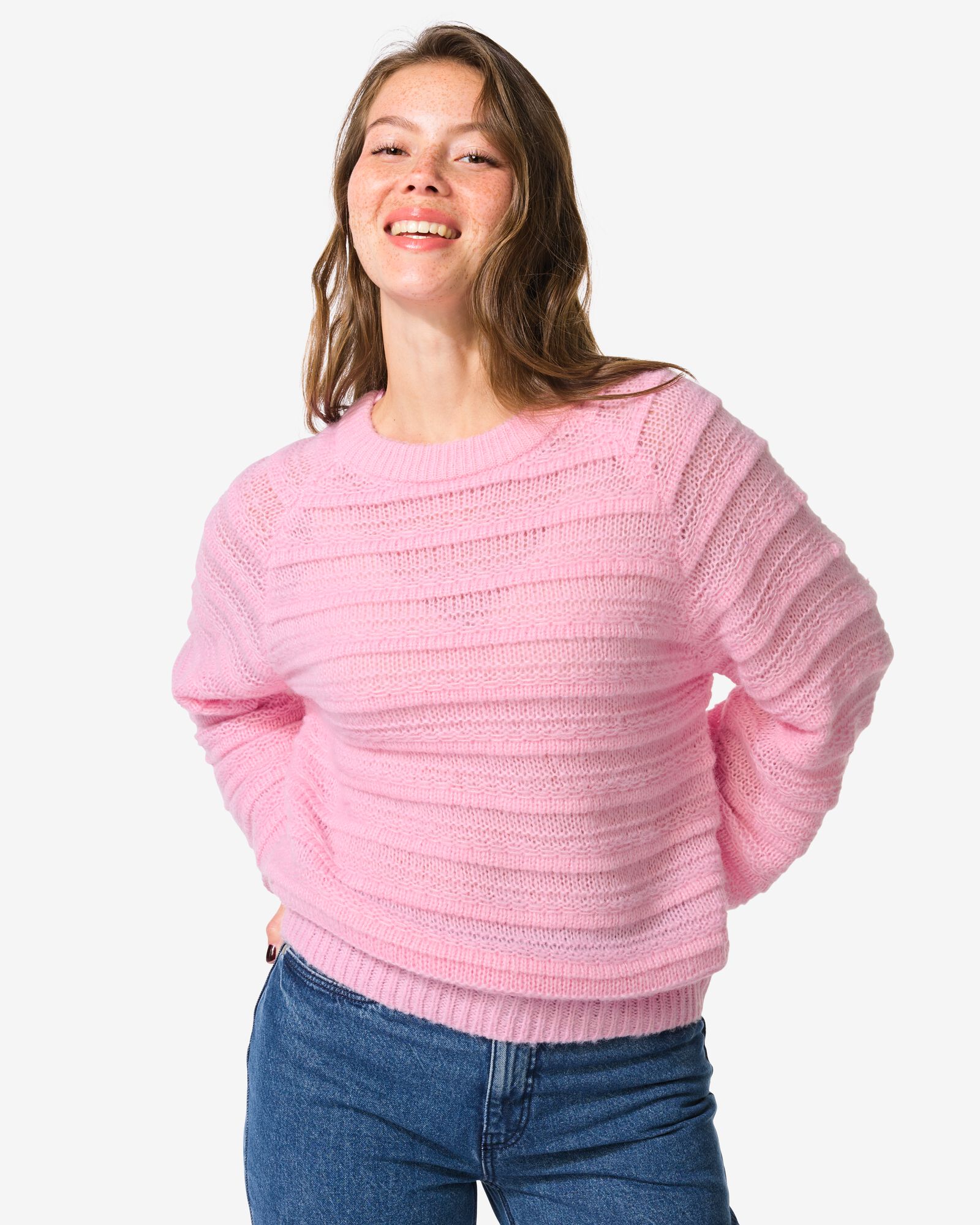 damestrui Hella rib lila - 36204450LILAC - HEMA