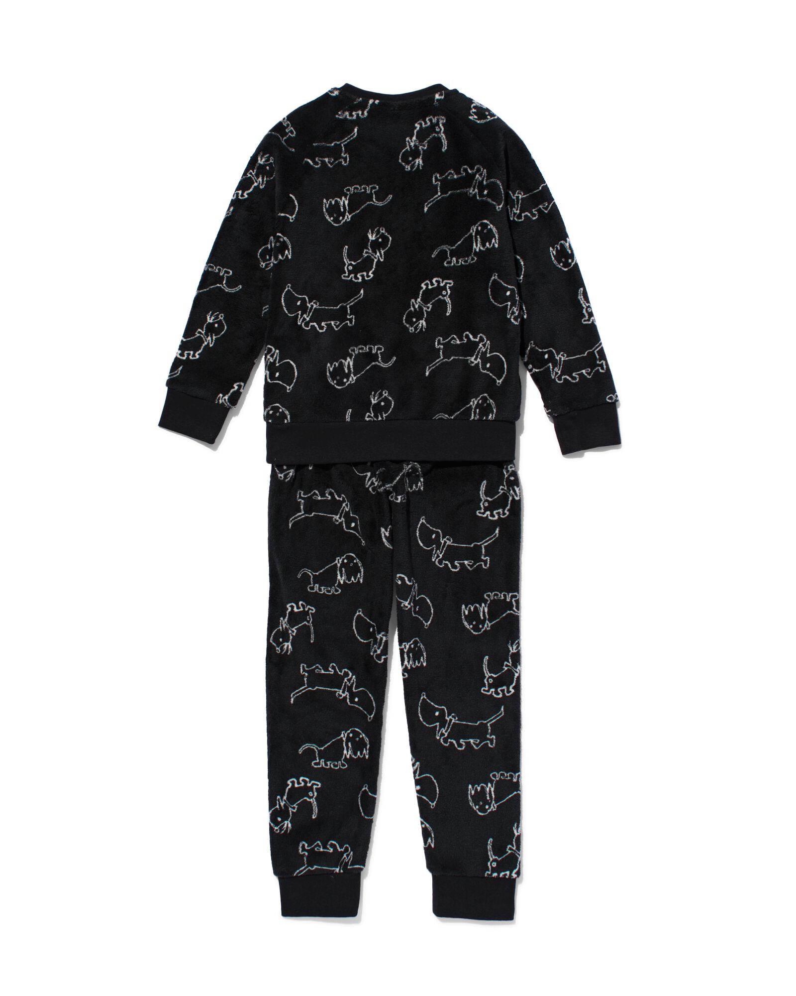 Takkie Kinderpyjama Fleece schwarz - 23060540BLACK - HEMA