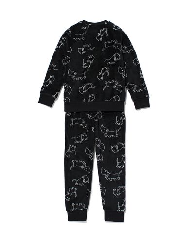 Takkie Kinderpyjama Fleece schwarz - 23060540BLACK - HEMA