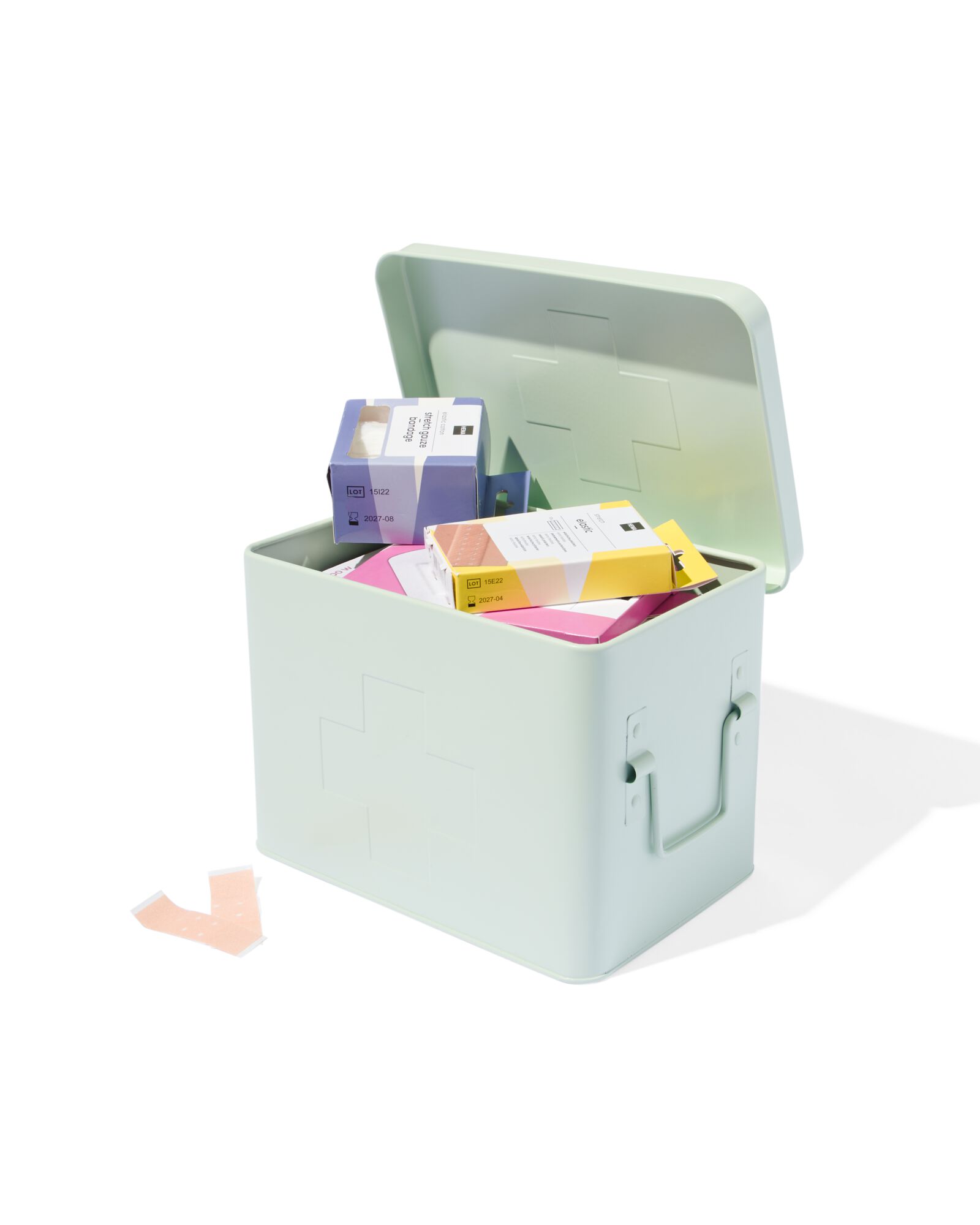 medicijnbox klein groen 14.5x23x16 - 80330030 - HEMA