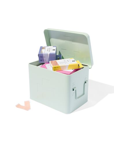 medicijnbox klein groen 14.5x23x16 - 80330030 - HEMA
