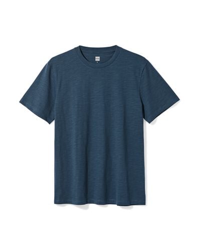 t-shirt homme Jaap textur&eacute; bleu fonc&eacute; bleu fonc&eacute; - 2178850DARKBLUE - HEMA