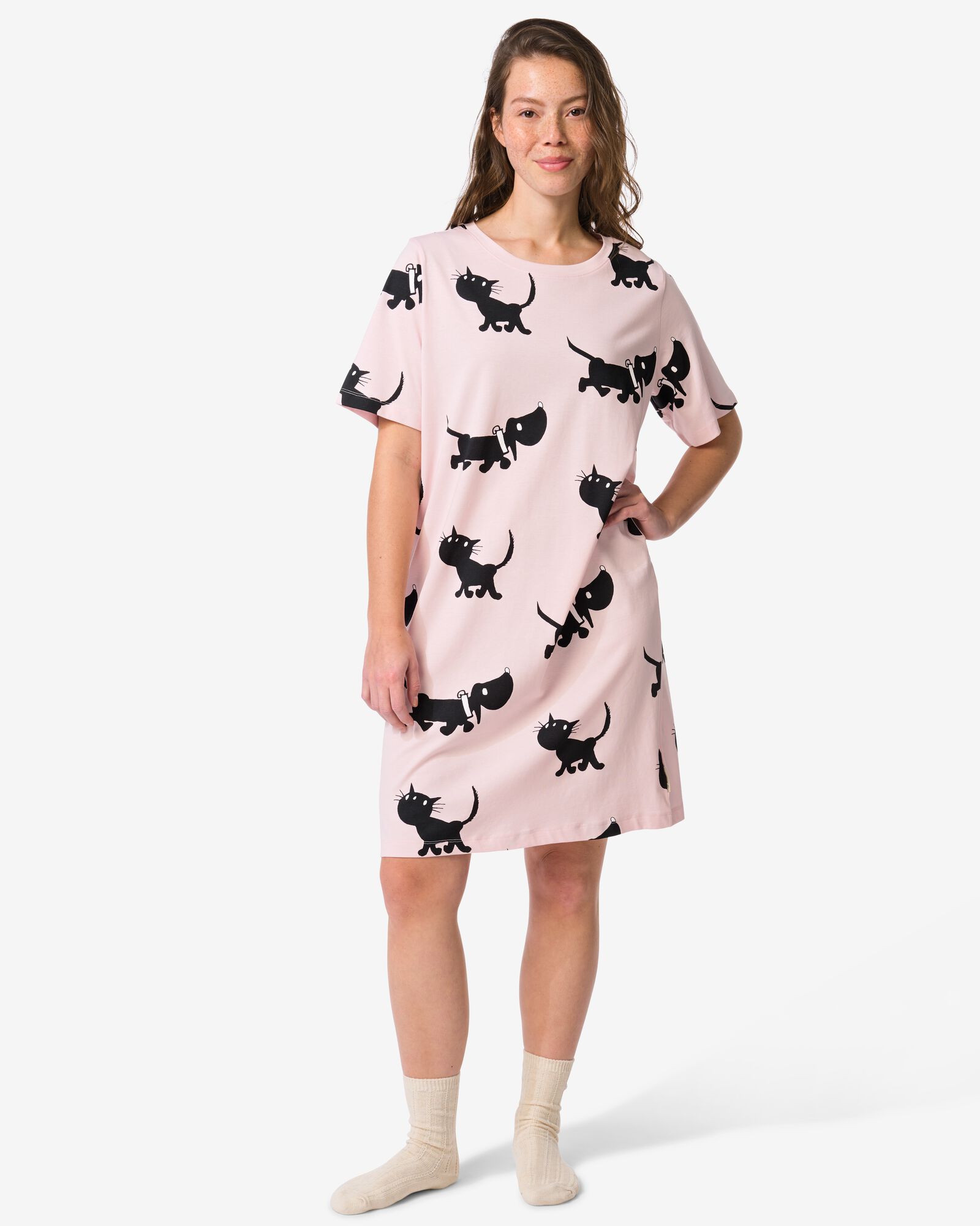 Takkie Damennachthemd aus Jersey hellrosa hellrosa - 23401265LIGHTPINK - HEMA