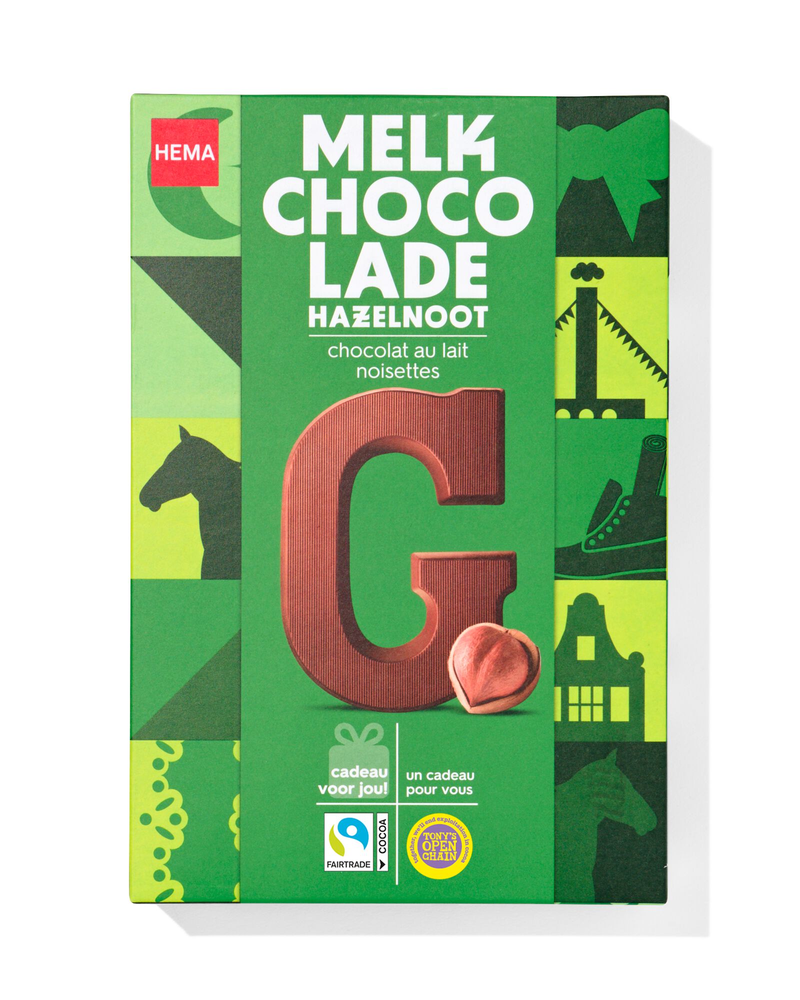 lettre en chocolat au lait noisette G 140g - 24414107 - HEMA
