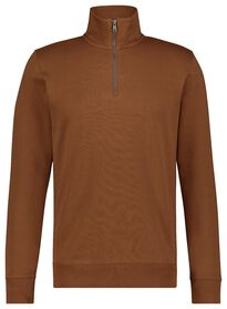 Herren-Sweatshirt mit Reißverschluss braun braun - 1000029201 - HEMA