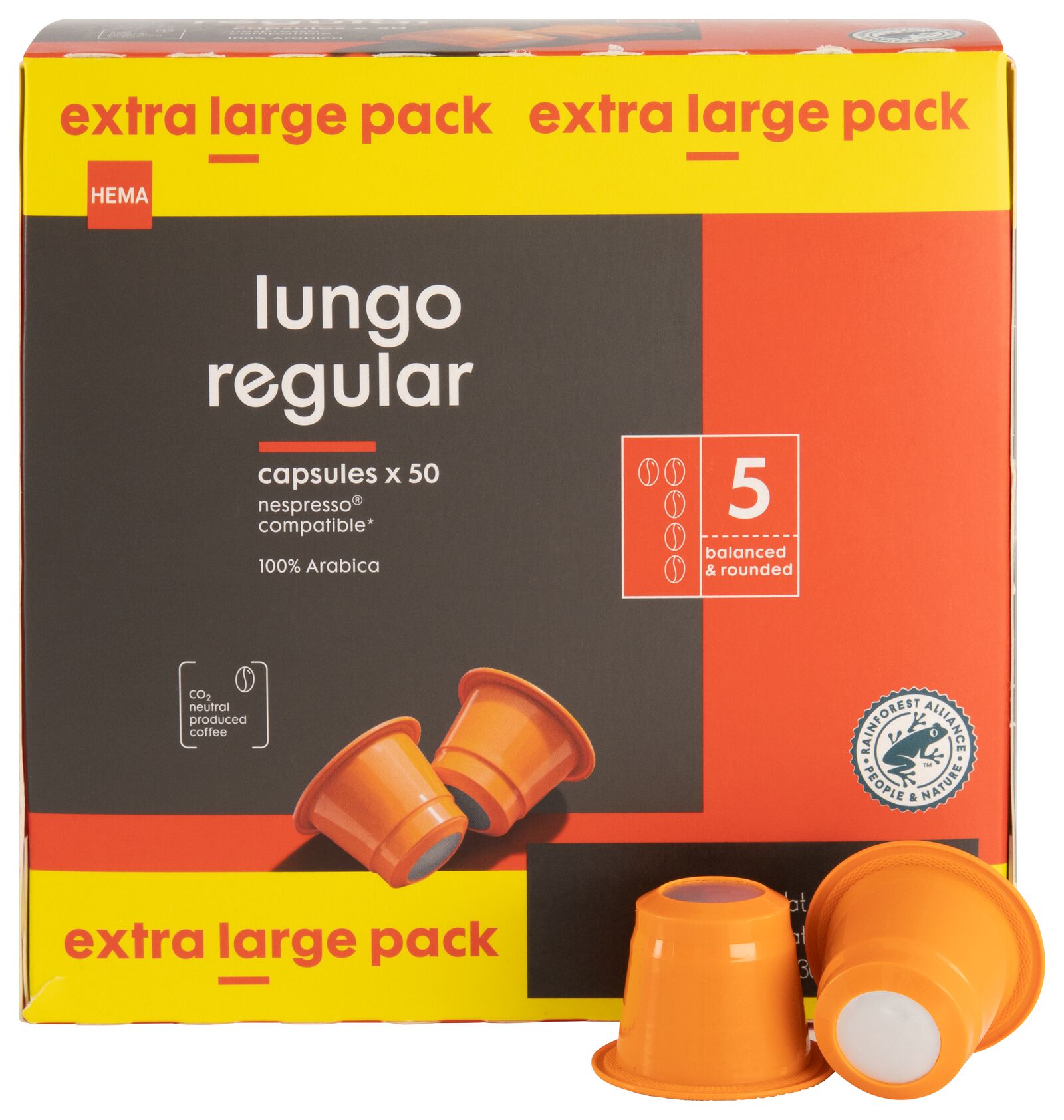 50er-Pack Kaffeekapseln Lungo Regular - 17180030 - HEMA