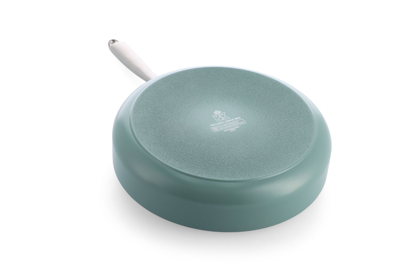 BK hapjespan met deksel &Oslash;28cm keramisch PFAS-vrij groen hapjespan 28 cm - 2000000479 - HEMA